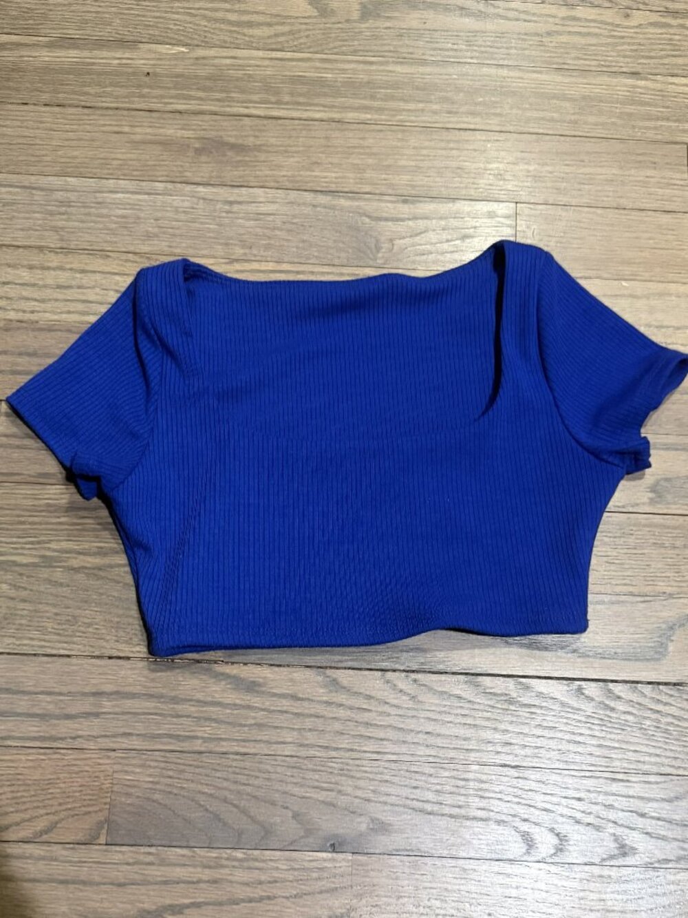 Tiger Friday Honest Short Sleeve Crop Top - Adult small - Indigo
